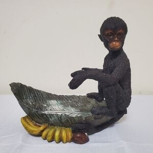Monkey Holder Banana Leaf Resin Dish